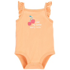 CARTER'S Body na ramínka Orange Cherry holka 24m