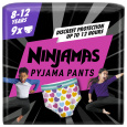 NINJAMAS Kalhotky plenkové Pyjama Pants Srdíčka, 9 ks, 8 let, 27kg-43kg