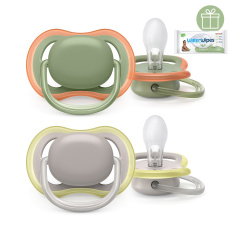 Philips AVENT Šidítko Ultra air neutral 6-18m, 2 ks+WW Soapberry 60ks