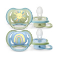 Philips AVENT Šidítko Ultra air Obrázek 0-6m chlapec (duha), 2ks