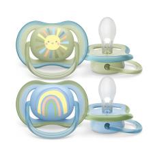 Philips AVENT Šidítko Ultra air Obrázek 0-6m chlapec (duha), 2ks