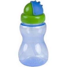 CANPOL BABIES Láhev sportovní se slámkou malá- modrá 270 ml