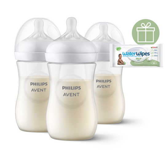 Philips AVENT Láhev Natural Response 260 ml, 1m+, 3 ks+WW Soapberry 60ks