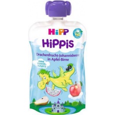 HiPP BIO HiPPis Jablko, Hruška, Dračí ovoce, Černý rybíz (12m+) 100 g