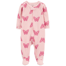 CARTER'S Overal na zip Sleep&Play Pink Butterfly holka NB/ vel. 56