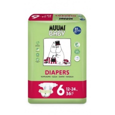 MUUMI Baby 6 Junior 12–24 kg (36 ks), eko pleny