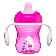 CHICCO Hrneček Training s držadly 200 ml růžový 6m+