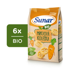 6x SUNAR BIO Křupky Mrkvová kolečka 45 g