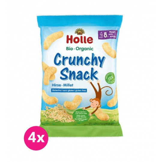 4x HOLLE Bio organické křupky jahelné 25 g