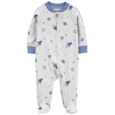 CARTER'S Overal na zip Sleep&Play Gray Planet kluk 3m/vel. 62