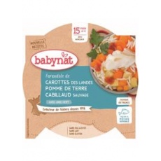 BABYBIO Menu mrkev a brambory s treskou 260 g