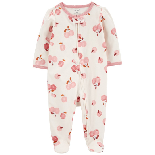 CARTER'S Overal na zip Sleep&Play Ivory Apple holka 3m/vel. 62