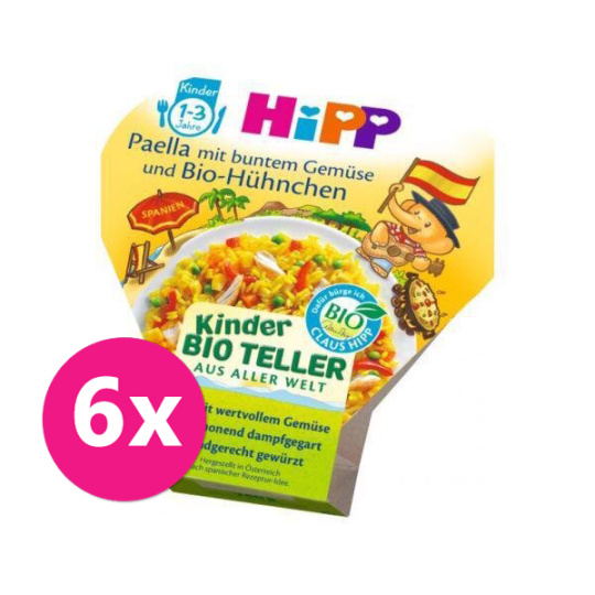 6x HiPP BIO Paella se zeleninou a kuřecím masem od ukončeného 250 g, 1+