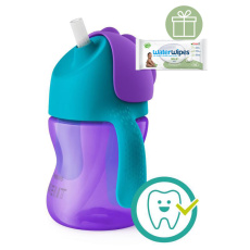 Philips AVENT Hrneček s ohebným brčkem 200 ml dívka+WW Soapberry 60ks