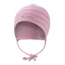 Little Angel-Čepice smyk zavazovací Outlast ® - pruh stř.růžový Velikost čepic: 0 | 33-35 cm