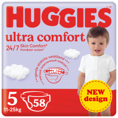 HUGGIES® Pleny jednorázové Little Movers 5 (11-25 ks) 58 ks