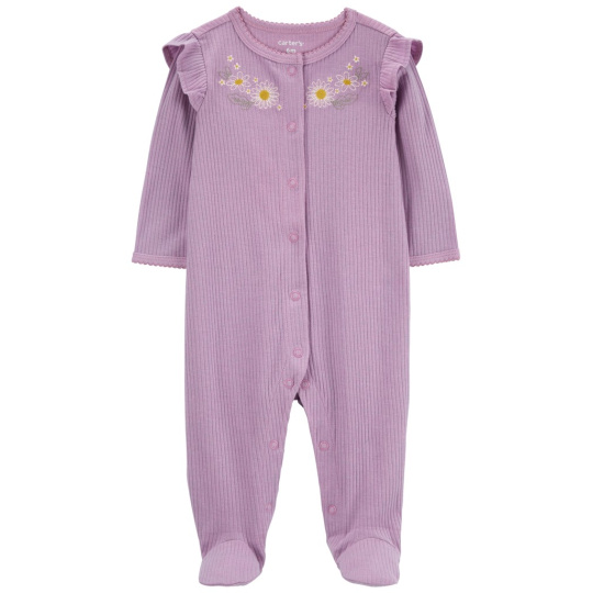 CARTER'S Overal na druky Sleep&Play Purple Floral holka NB/vel. 56