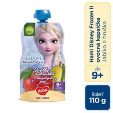 HAMI Disney Frozen Elsa ovocná kapsička Jablko a Hruška 110 g, 9+