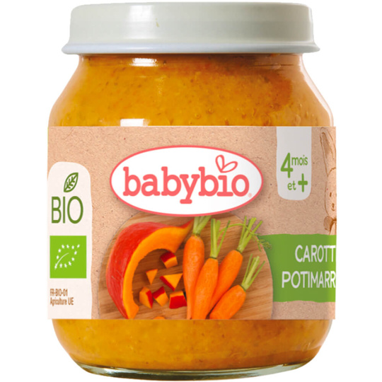 BABYBIO Bio mrkev a dýně 130 g