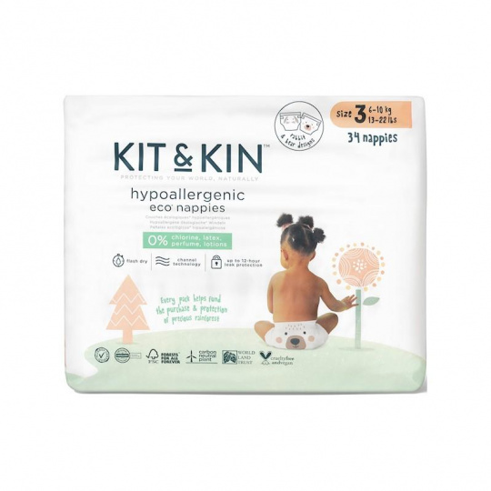 KIT & KIN Pleny jednorázové eko 3 (6-10 kg) 32 ks